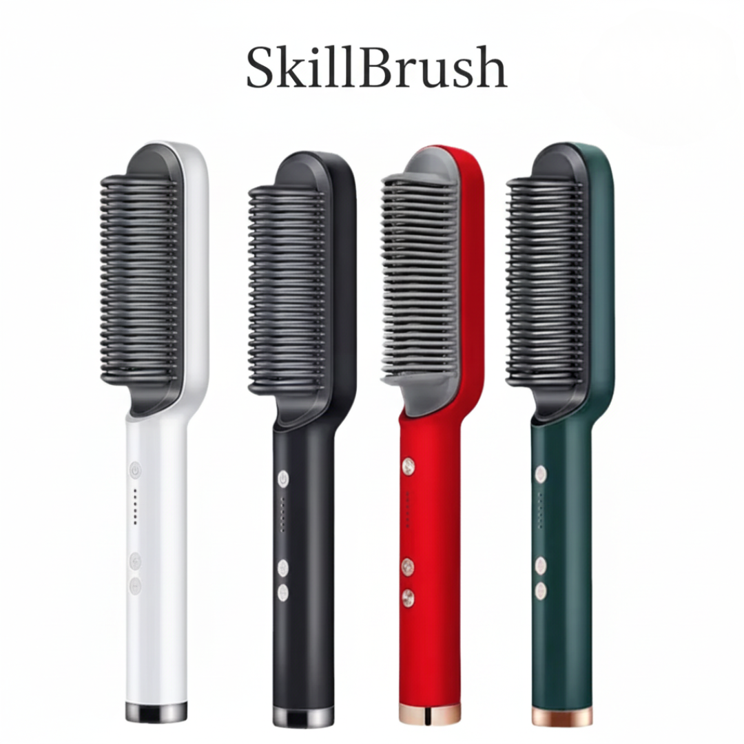 Cepillo alisador disponible en 4 colores - Negro, Blanco, Rojo y Verde - Envío gratis
