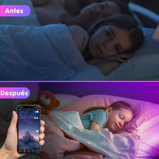 Tira LED RGB 5m con mando y aplicación móvil
