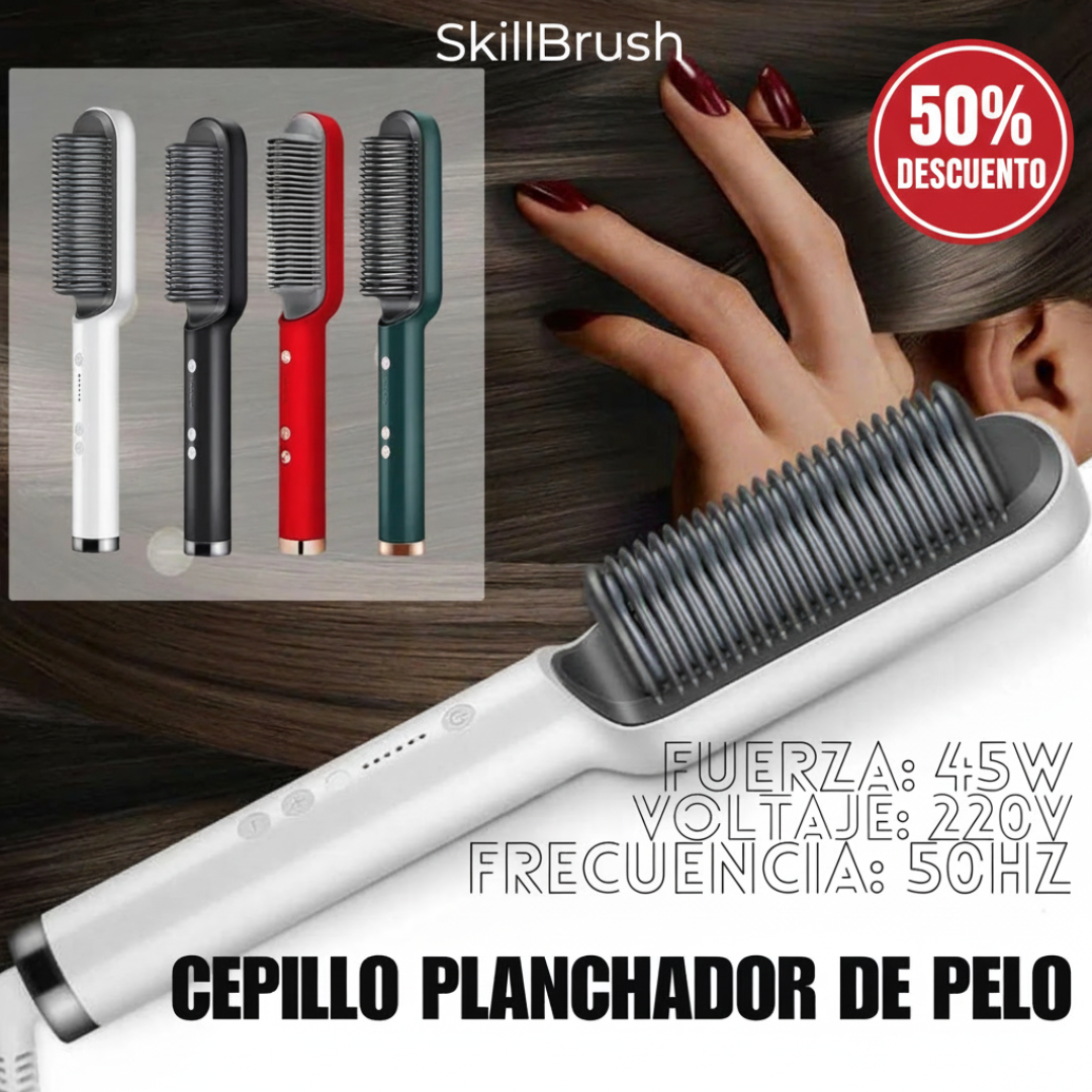 Especificaciones técnicas SkillBrush - 45W, 220V, 50Hz - Cepillo planchador profesional
