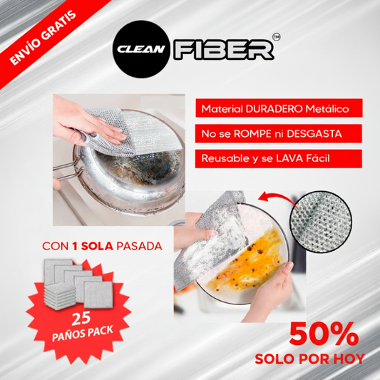 CleanFiber paños de limpieza malla alambre - Material duradero metálico no raya - Envío gratis

