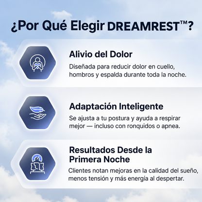 Olvida tu dolor de cuello desde la primera noche | DreamRest™