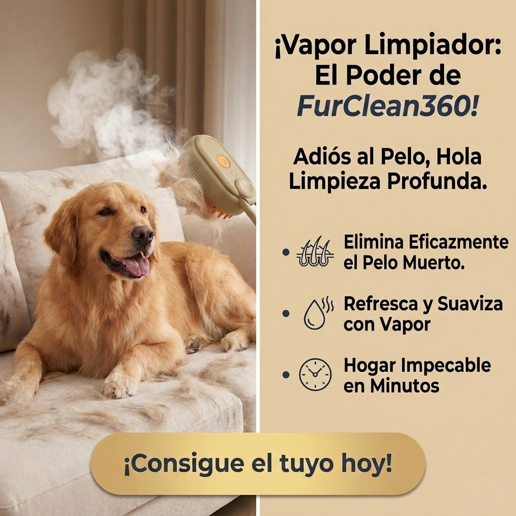 FurClean360™ cepillo limpiador de vapor - adiós al pelo por casa
