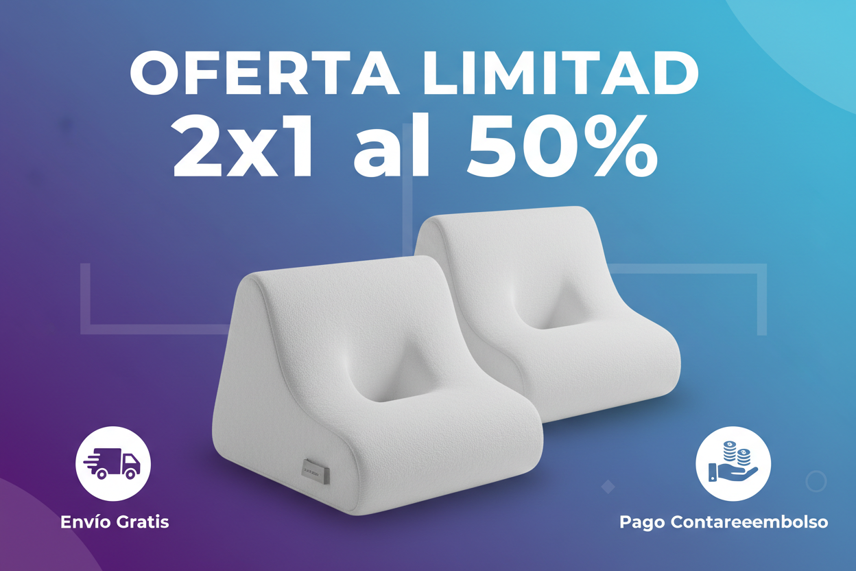 ComfortWedge™ – Almohada Triangular Ergonómica (Oferta 2ª al 50%)